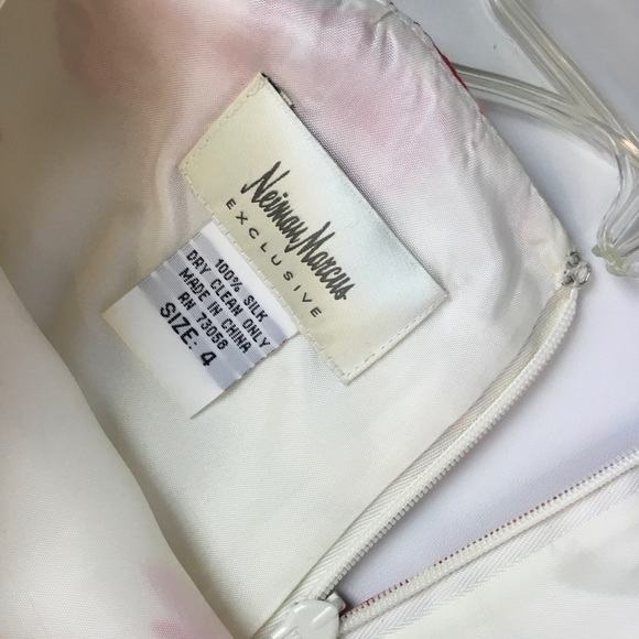 Neiman Marcus Silk Floral Sheath Dress. Sz 4 - Picture 6 of 6